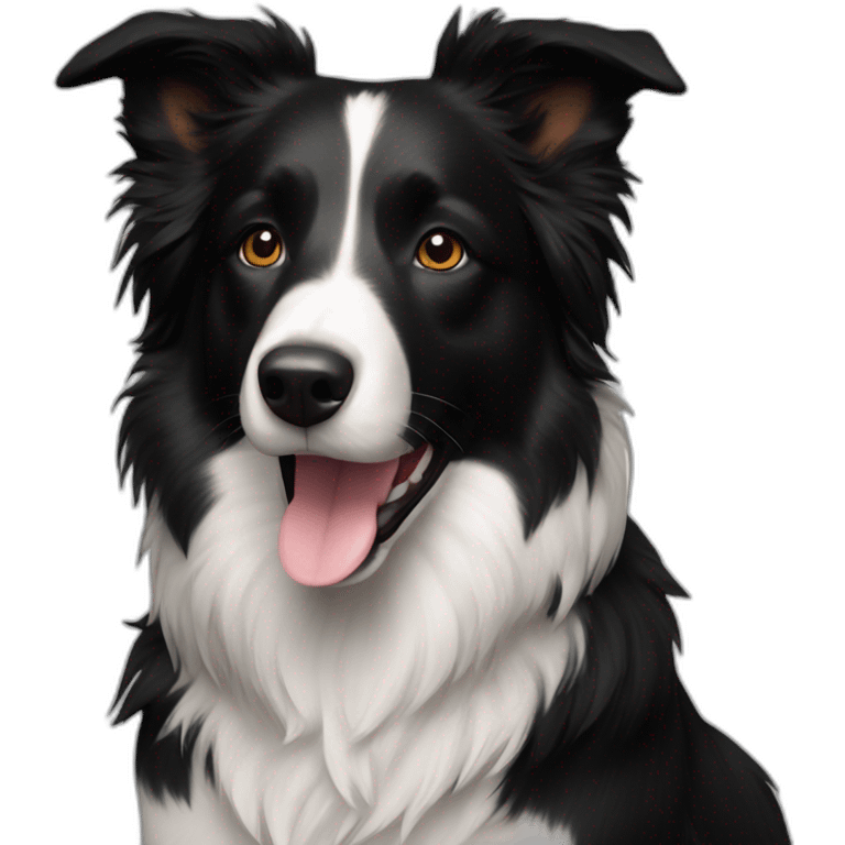 Border Collie black emoji