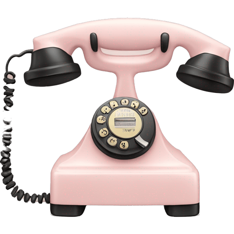 Pale pink 20th century telephone emoji