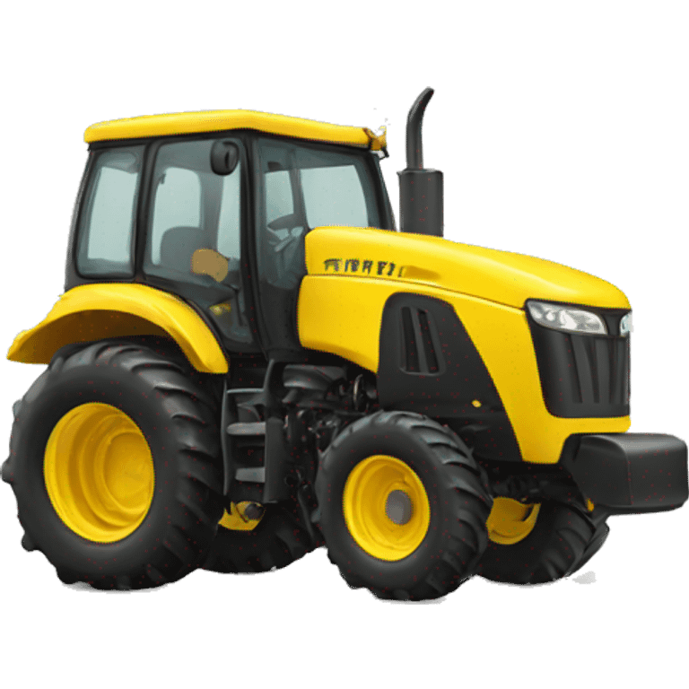 engine yellow tractor emoji