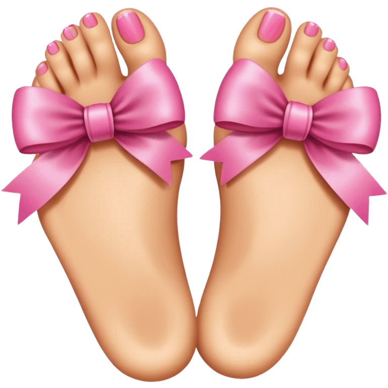 Toes with a bow emoji