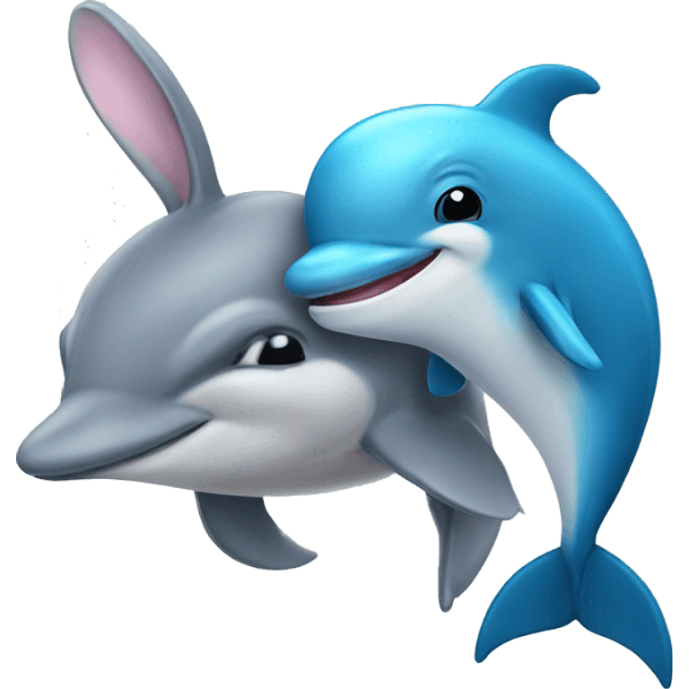 bunny and dolphin emoji