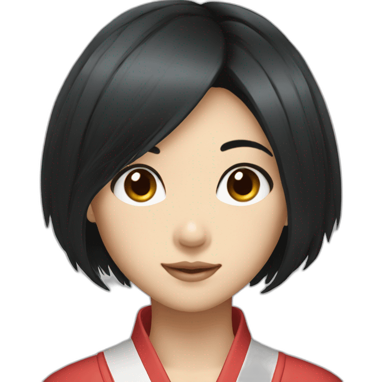 Good looking japanese girl black hair emoji