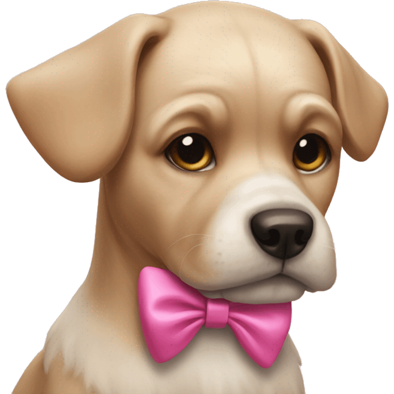 dog with pink bow  emoji