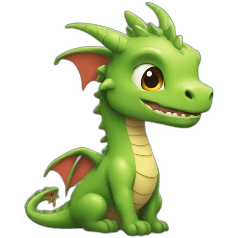 dragon cute love emoji