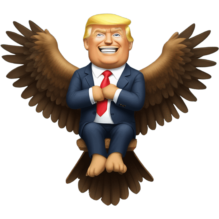 trump riding the eagle emoji