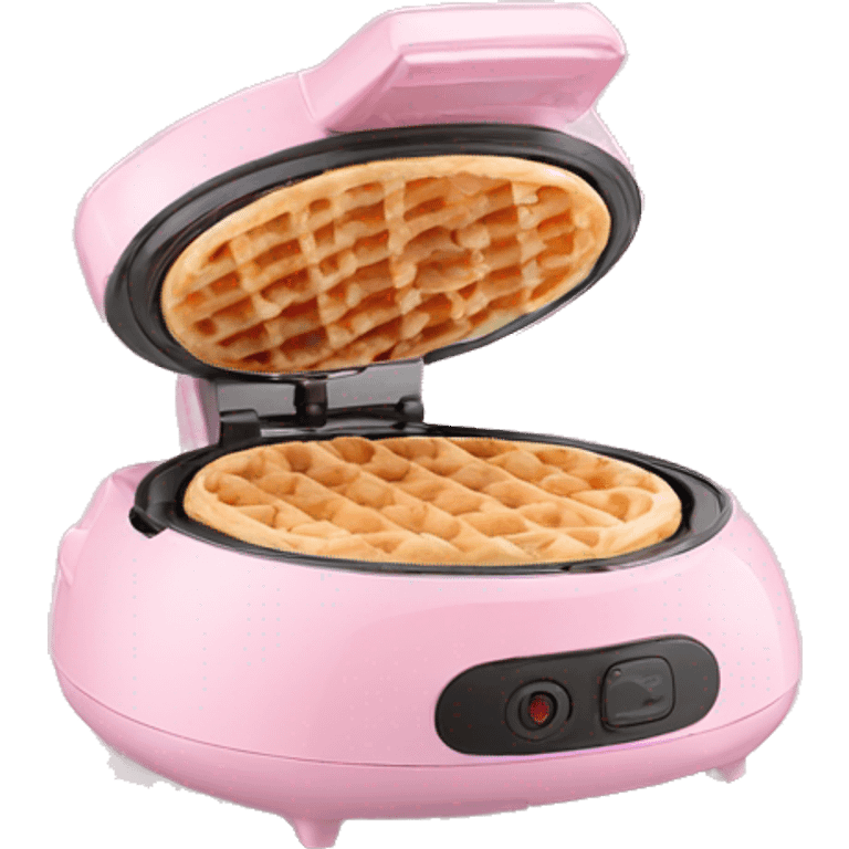 Light pink mini waffle maker emoji