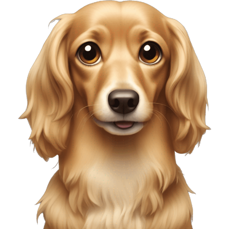 Long haired weenie dog emoji