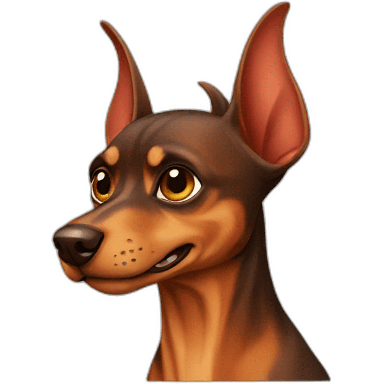 pinscher as a dragon emoji