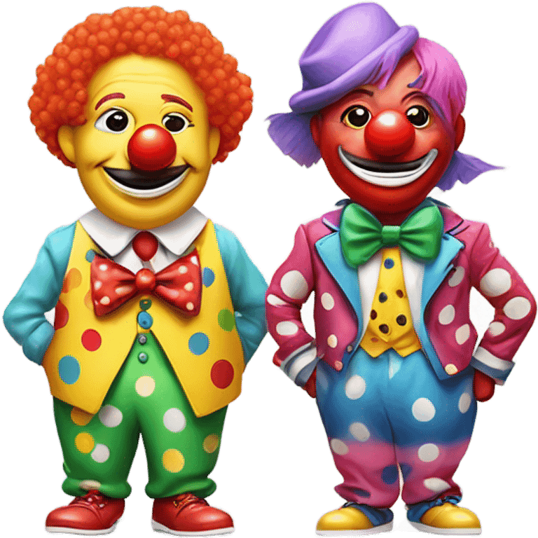 Two clowns emoji