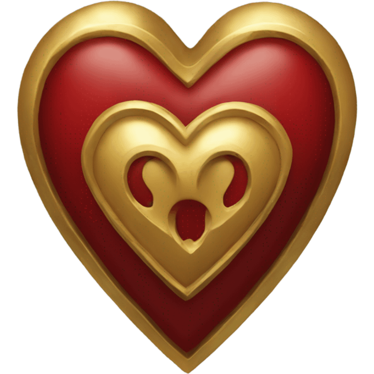 red gold gothic heart emoji