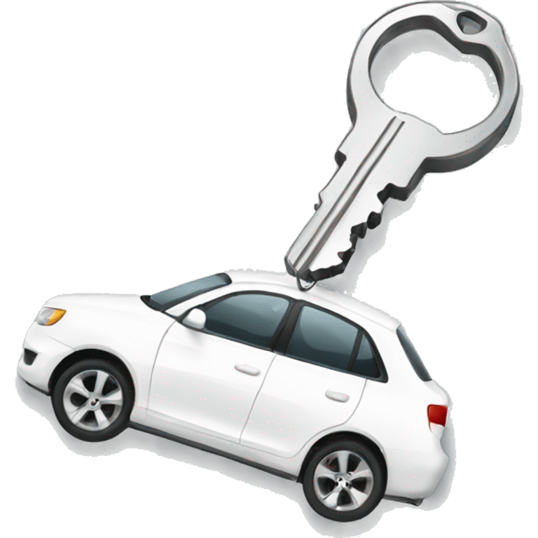 white car keys emoji