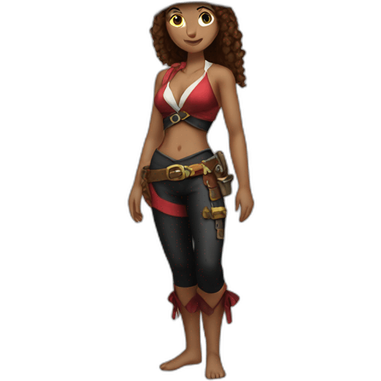 female pirate fullbody swimsuitt emoji