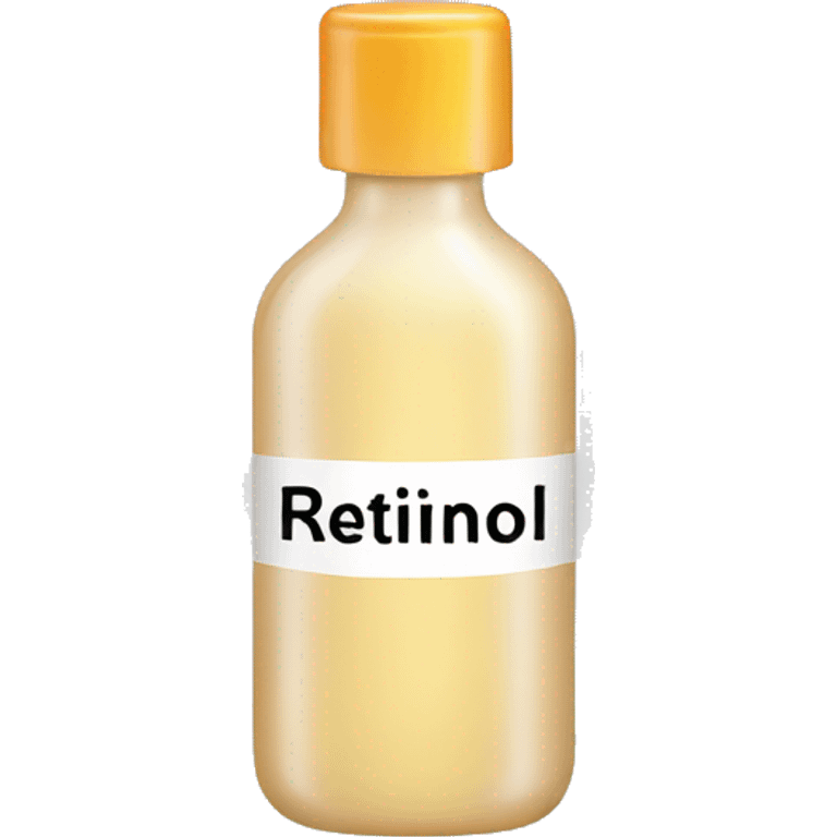 
bottle labeled retinol emoji