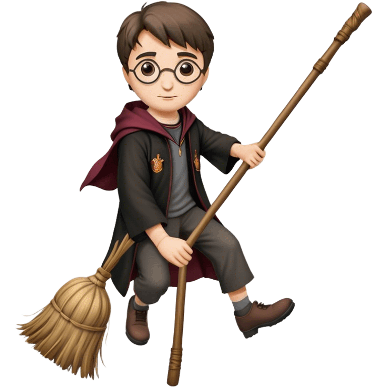 Harry potter riding a broom emoji