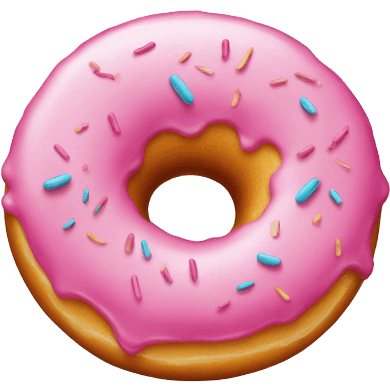 Long cylinder donut with a pink tip emoji