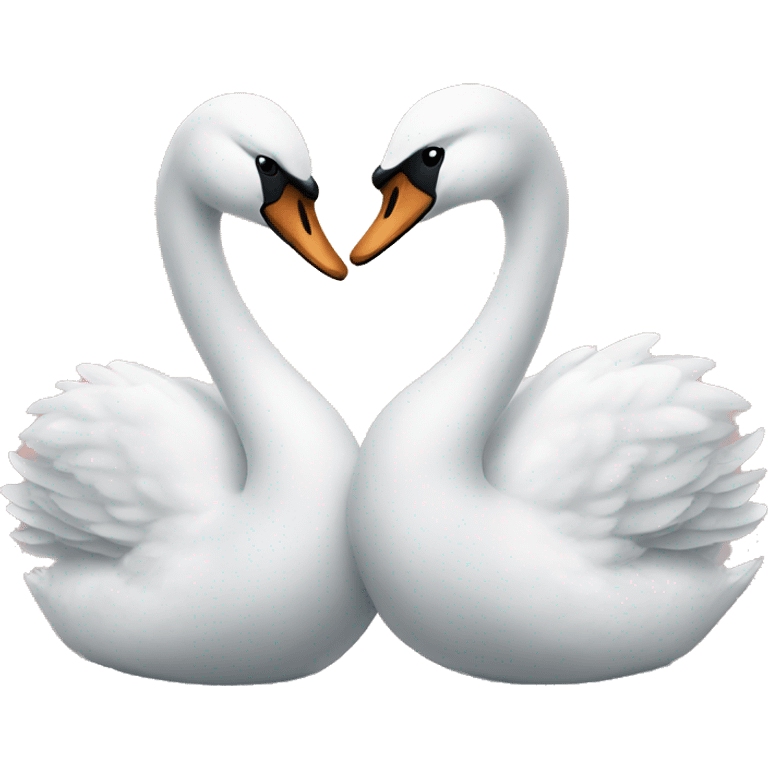 2 swans in love emoji