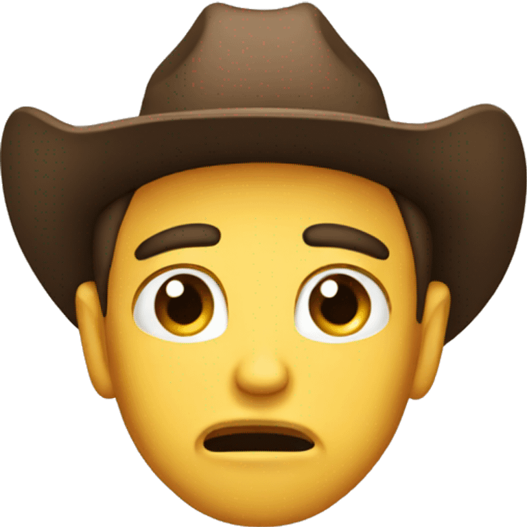 Cowboy crying emoji