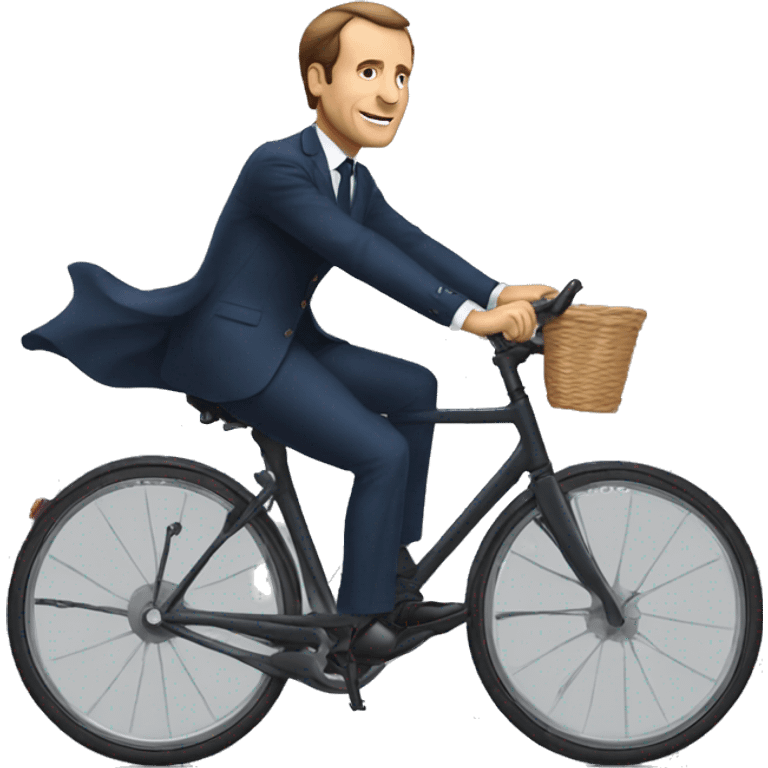 macron sur un velo emoji