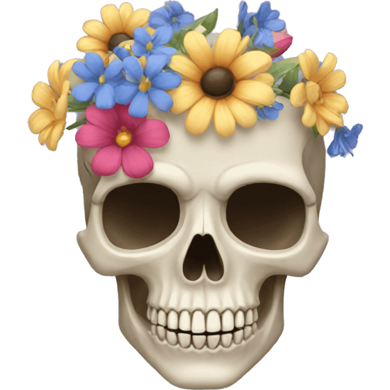 skull with flowers emoji