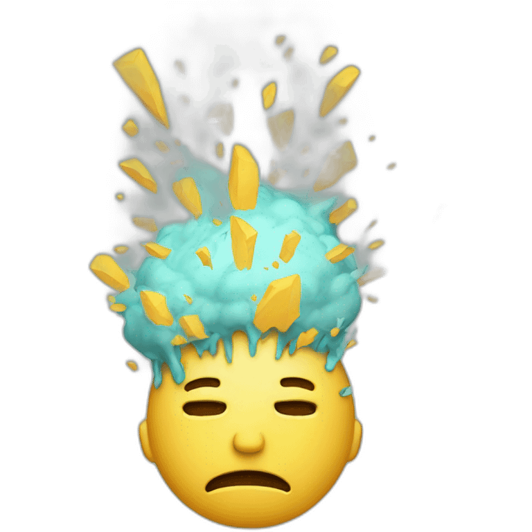 exploding sad head emoji