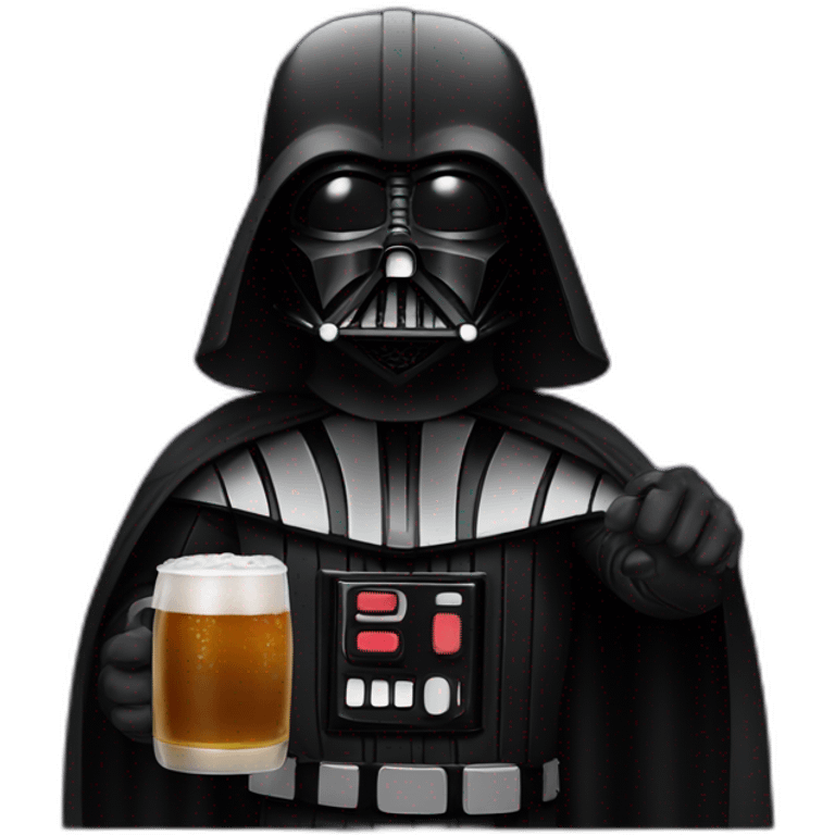 Dark vador drink beer emoji