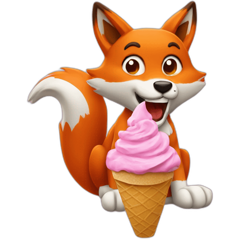 foxy comiendo un helado emoji