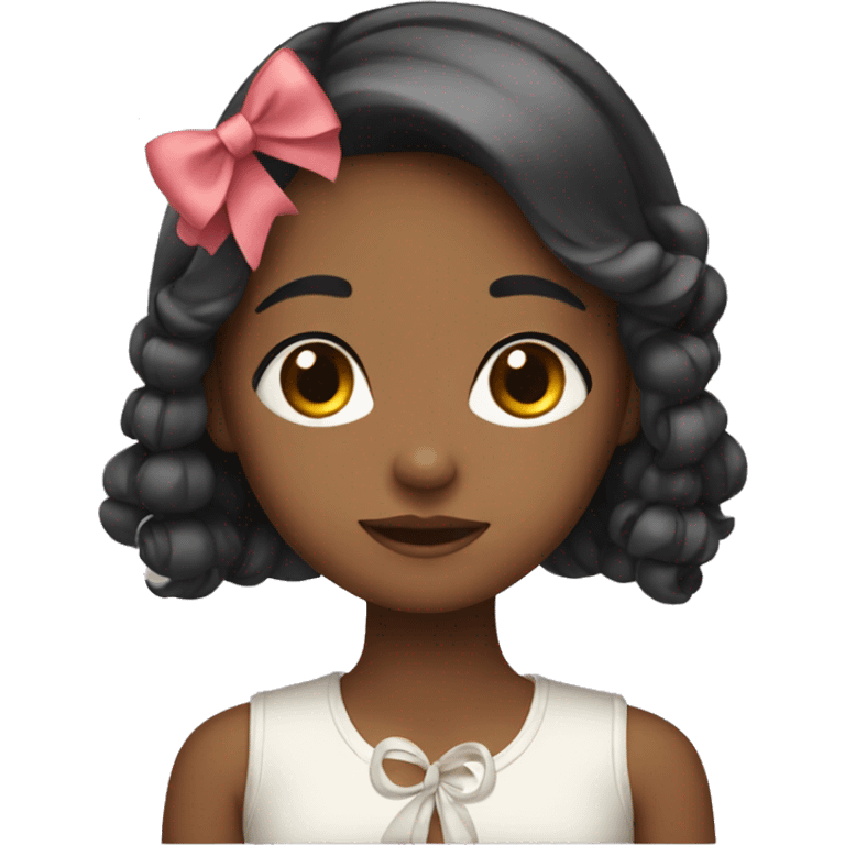 Girl with cute bows emoji