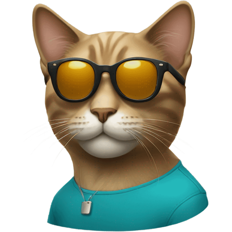 Cat with sunglasses emoji