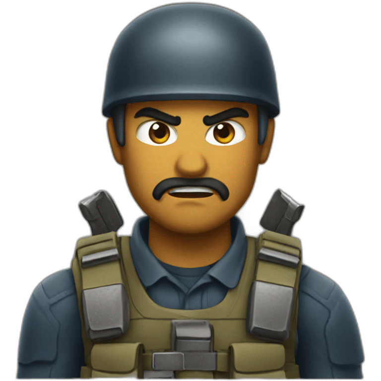 angry gunner emoji