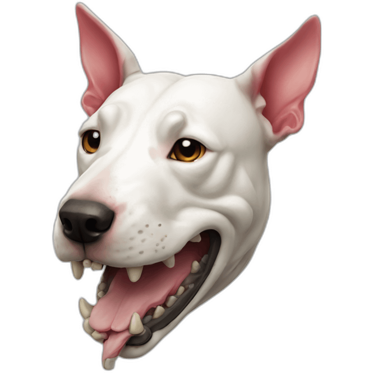 Bullterrier dog raw skull emoji