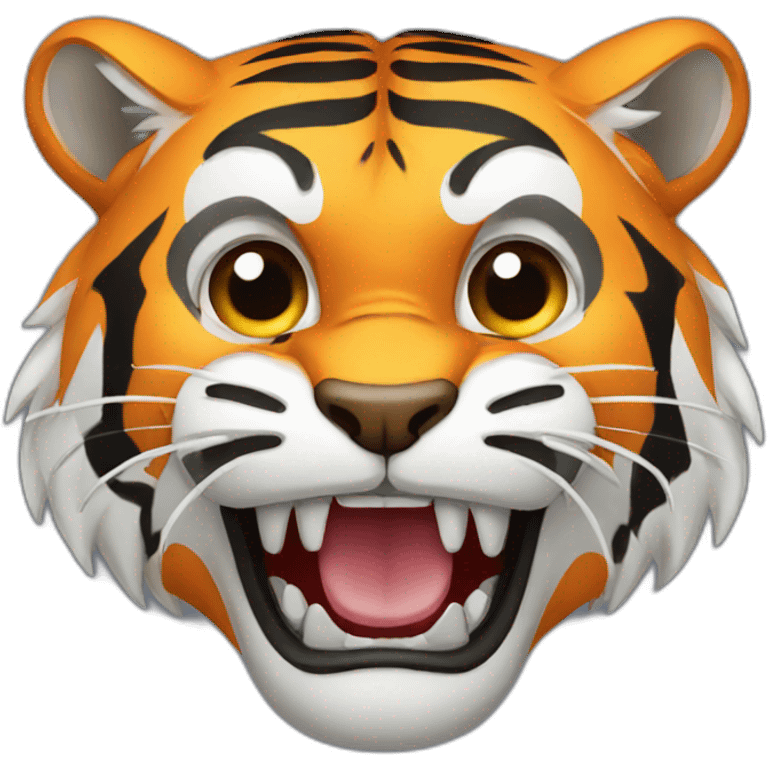 Scared tiger head emoji