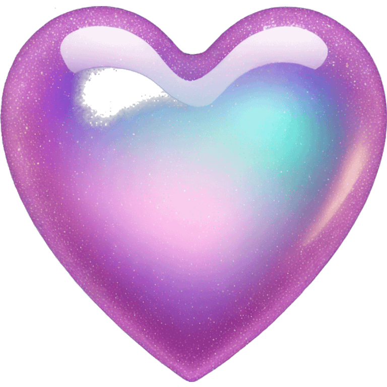 Sparkly glass heart emoji