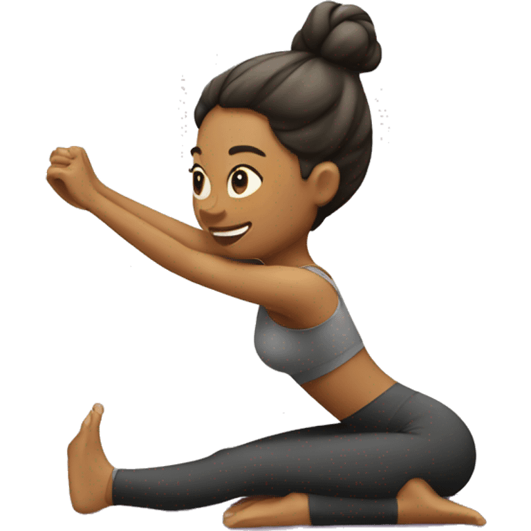 Girl doing pilates emoji