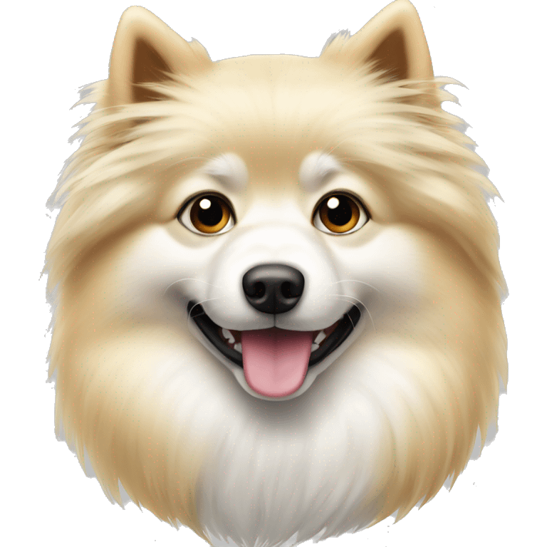 White and blonde spots spitz emoji