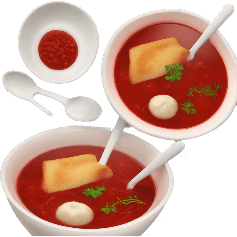 Tasty red Borsch soup emoji