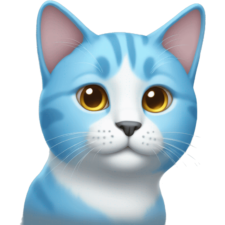 Sky blue cat emoji