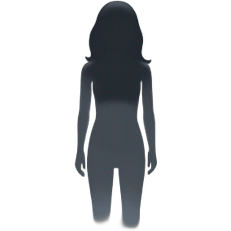 eerie shadow of a woman with straight arms  emoji