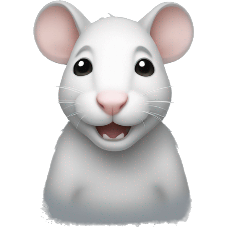 white and dark gray rat emoji