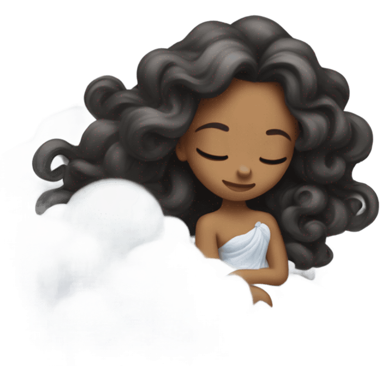 princess asleep on a cloud emoji