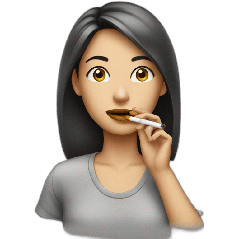 Girl smoking emoji