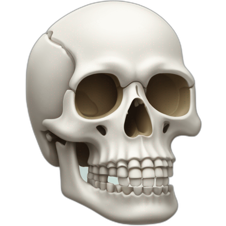 Skull wearing apple airpods max emoji