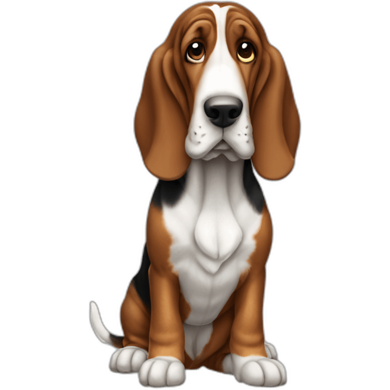 Dog basset hound full-body emoji