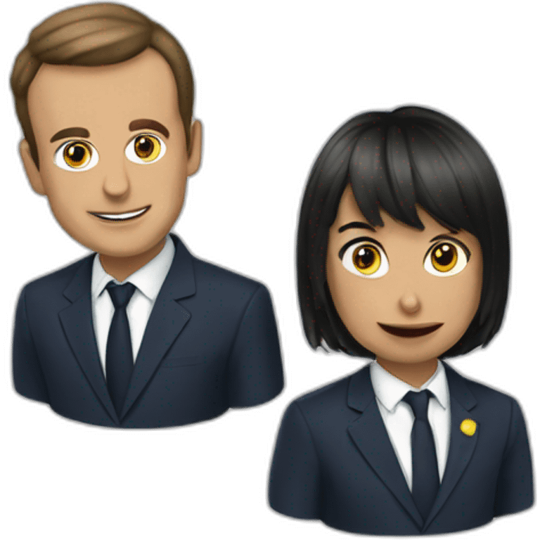 chat melangé a macron emoji