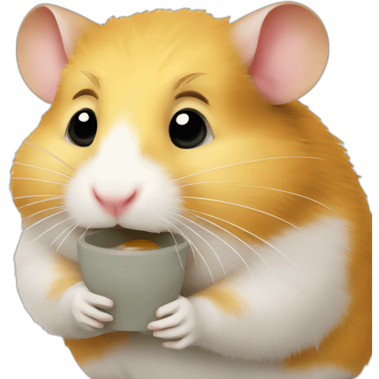 hamster eat honey emoji