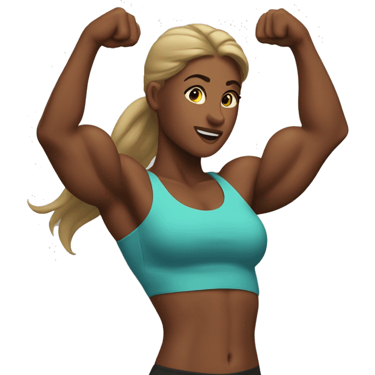 woman Flexing Abs emoji