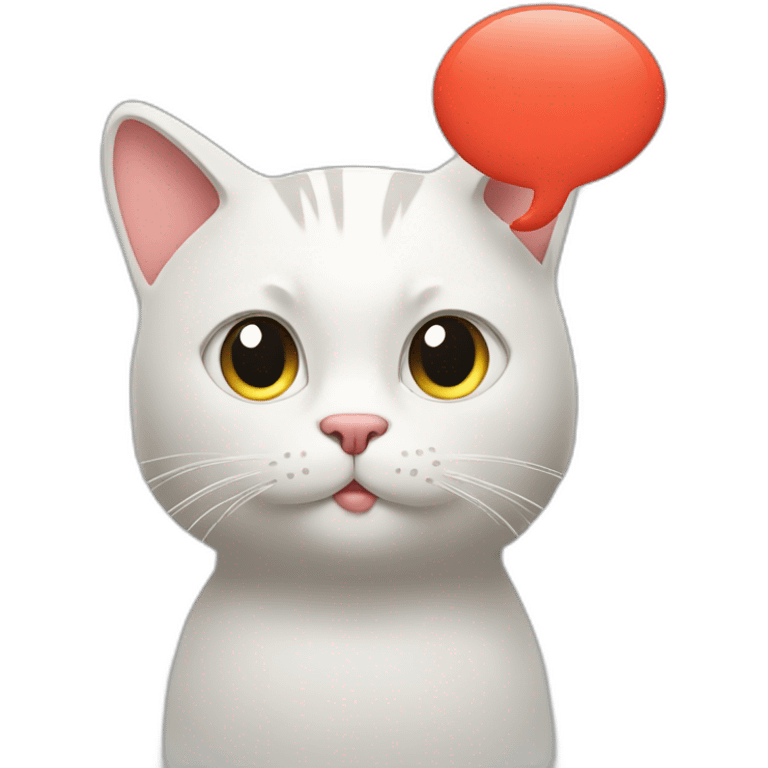 Thinking cat with a thought balloon emoji