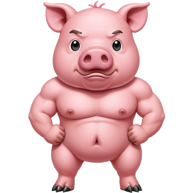 jacked pink pig emoji