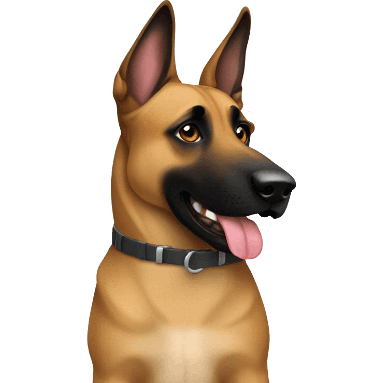 malinois se cache avec ses mains emoji