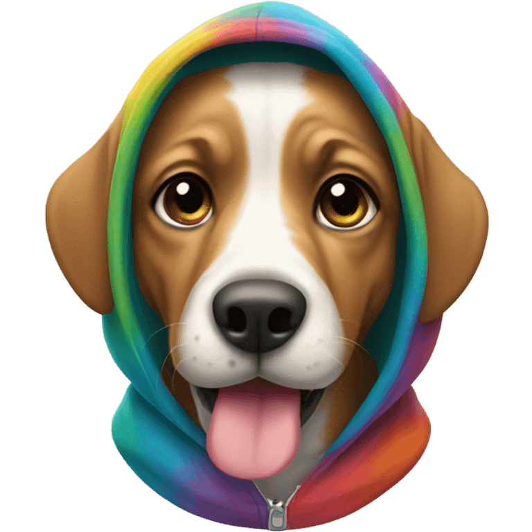 Dog wearing a hoodie ￼ emoji