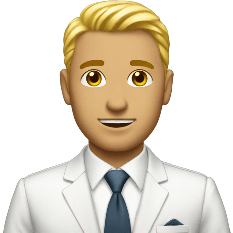 traje blanco hombre emoji